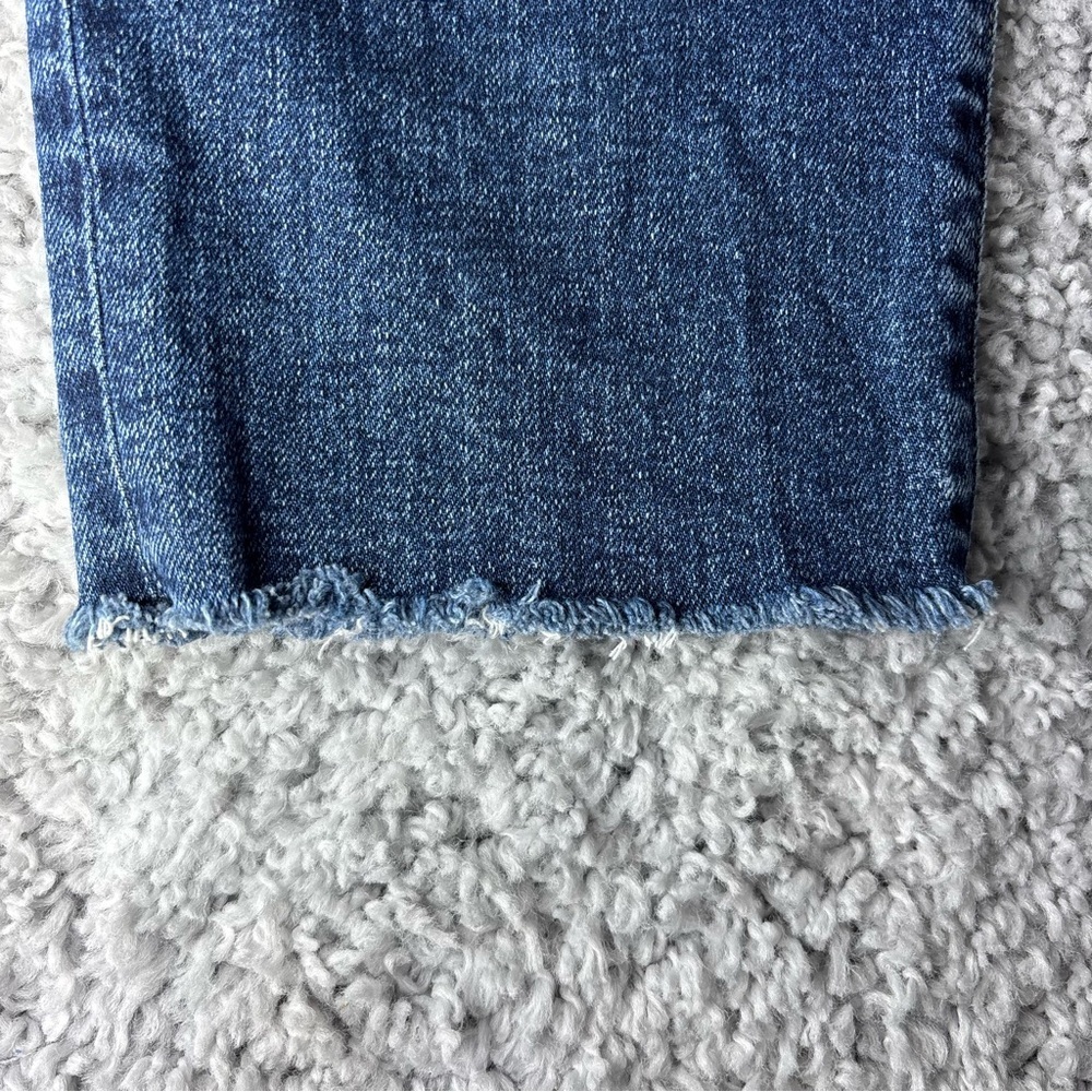 Mavi Jeans Womens 28 Viola Straight Dark Denim Classic Cropped Raw Hem Frayed - Picture 4 of 6